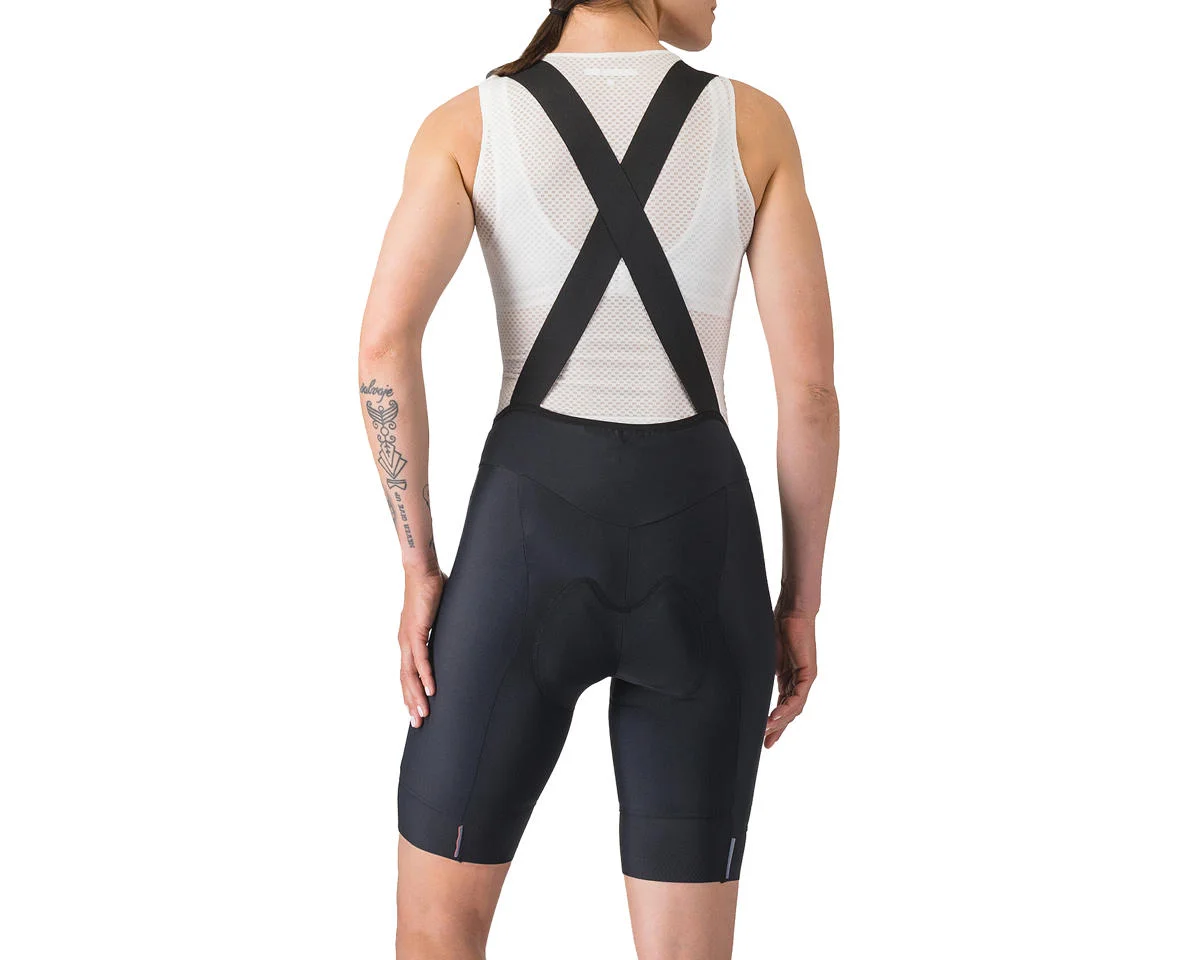 Castelli Women's Prima 2 Drop Tail Bib Shorts (Black/Black) (L)